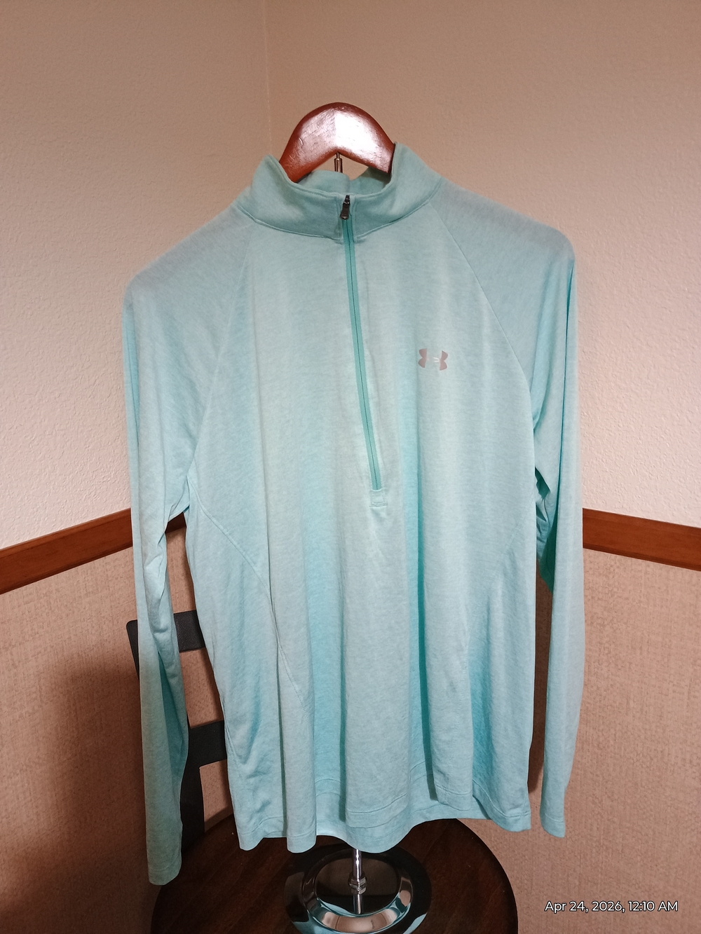 Under Armour Light Aqua Long Sleeve 1/4 Zip Pullover